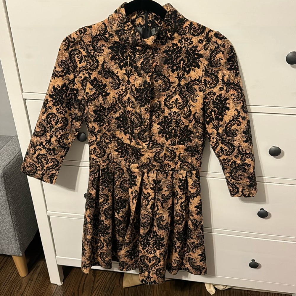 Lace print dress